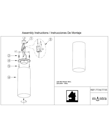 ***OFER/DES*** GLACIAR * FOCO LED GRANDE 9W 4000K - IP44